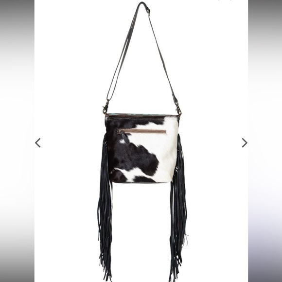 Myra Bag Rio Swoop Bottom Hand-Tooled Bag crossbody